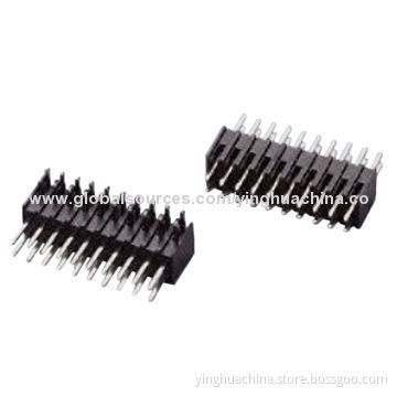 Pin Headers, 2.54mm Pitch, Dual-row Straight, Right Angle, 7.4mm H, 2274 Connector